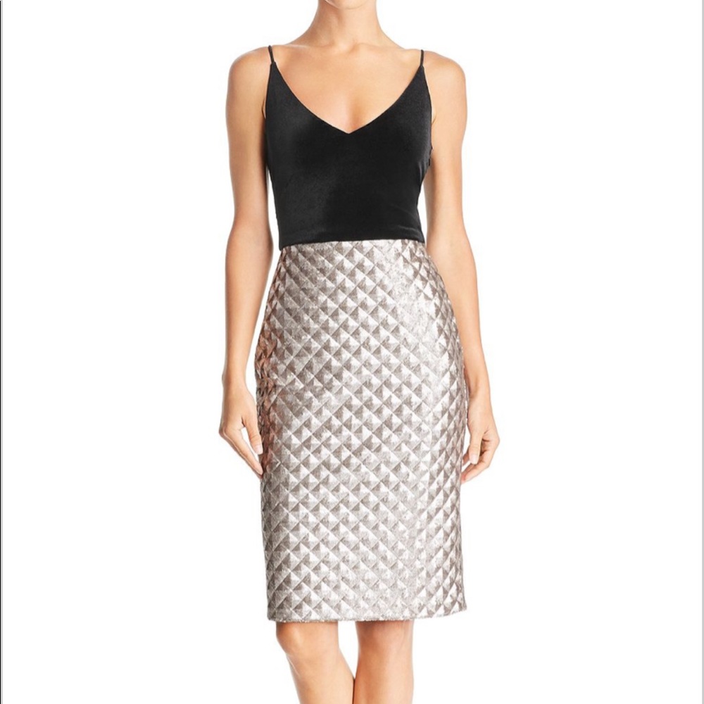 Black Halo Finley Velvet and Sequin Dress